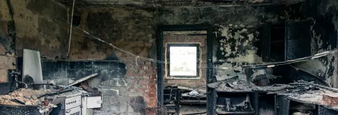 Charred room kitchen